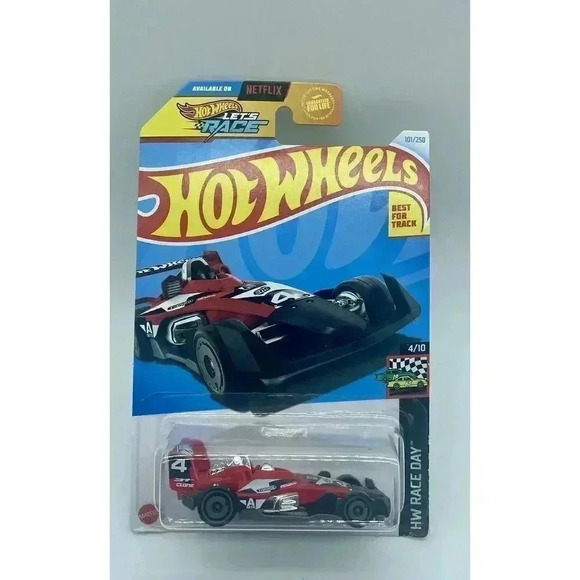 Hot‎ Wheels HW-4-Trac #4 Red 101/250 Let’s Race 2024 HW Race Day - Picture 1 of 2